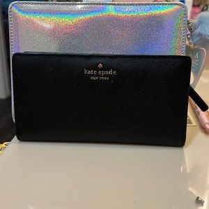 Kate Spade Large Slim Bifold Wallet Black
